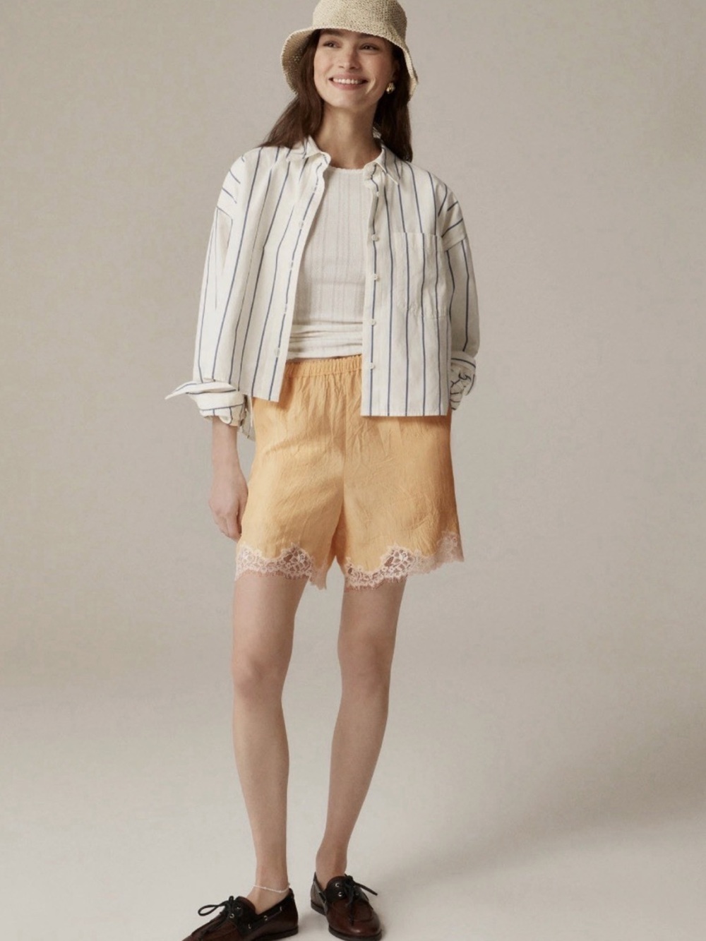SOLD OUT j.Crew Women's Lace-Trim Elastic Waist Shorts